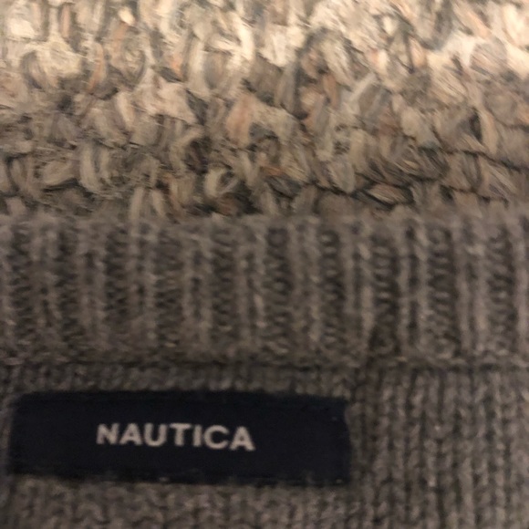 Náutica mens’s sweater white and grey striped size large - Picture 6 of 9